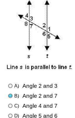 Need ! extra points.  which two angles are alternate interior angles?