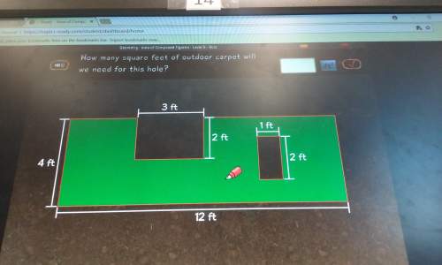 How many square feet of outdoor carpet will we need for this hole? iready quiz pic