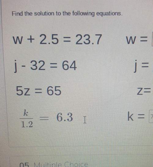 Find the solution to yhe following equations