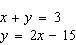 Solve the system of equations by graphing.
