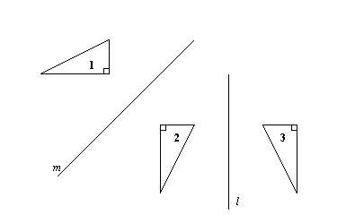 Each triangle in the diagram is a reflection of another triangle across one of the given lines. how