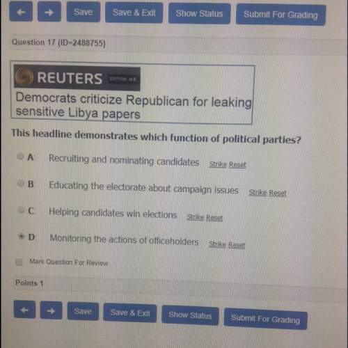 This headline demonstrates which function of political parties?