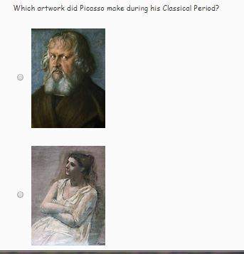 Brainliest! screenshot included! which artwork did picasso make during his classical period?