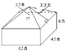 Find the surface area of the figure to the nearest whole number.  a. 310 ft2