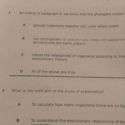 2 what is the main aim of the study of systematics?