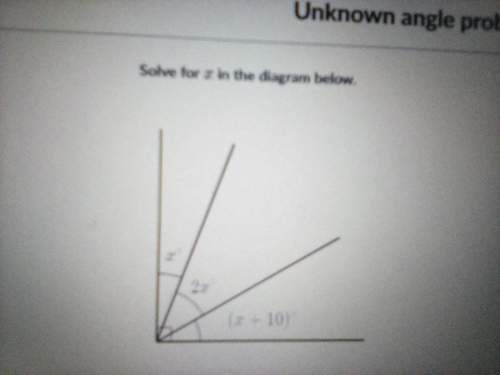 What is x for unknown angle problems with algebra?
