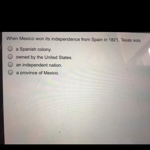 When mexico won it independence from spain in 1821, texas was?