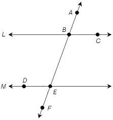 given that the measure of ∠cbe is 135° find the measure of ∠bed. assume that lines l an