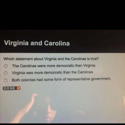 Which statement about virginia and the carolinas is true ?