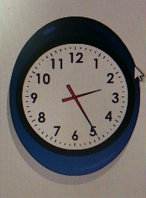 The clocks shows the time that kim left the library in the afternoon. she was at the library for 2 h
