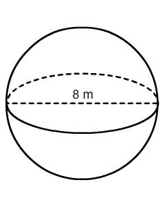 What is the volume of this sphere?  use 3.14 for pi and round to the nearest hundredth w