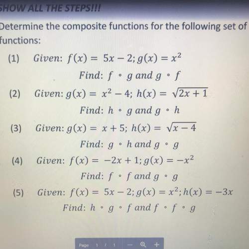 With all  determine the composite functions of the following set of functions