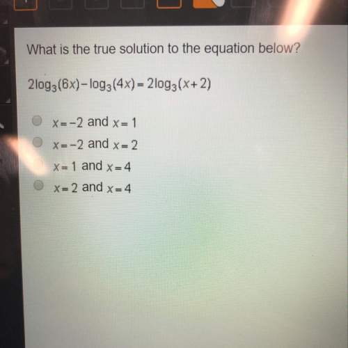 What is the true solution to the equation below