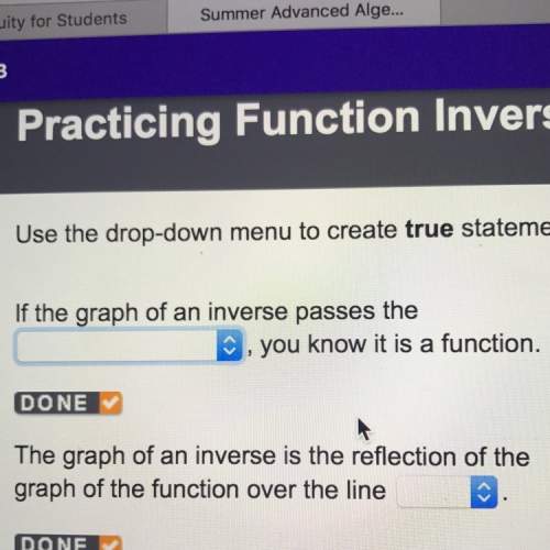 If the graph of an inverse passes the you know it is a function
