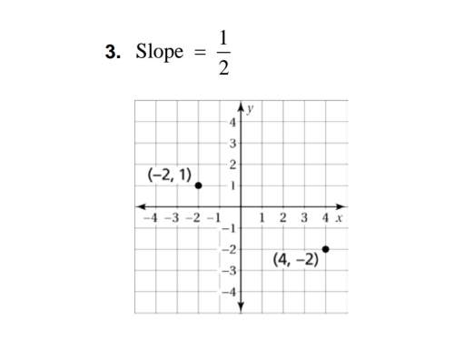 Draw a line through each point using the given slope. what do you notice about the two lines?&lt;
