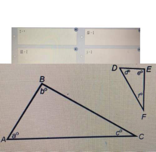 These two scalene triangles are similar with a scale of 5: 2. what is true about these figures?