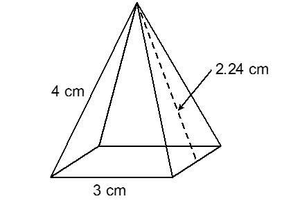 With i will give  write an expression for the surface area of the pyramid and then find