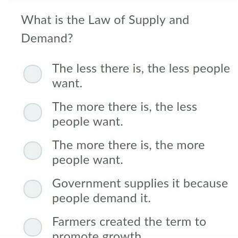What is the law of supply and demand