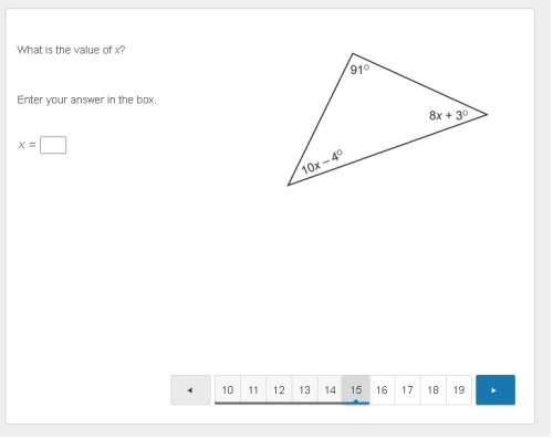 What is the value of x? enter your answer in the box  x =