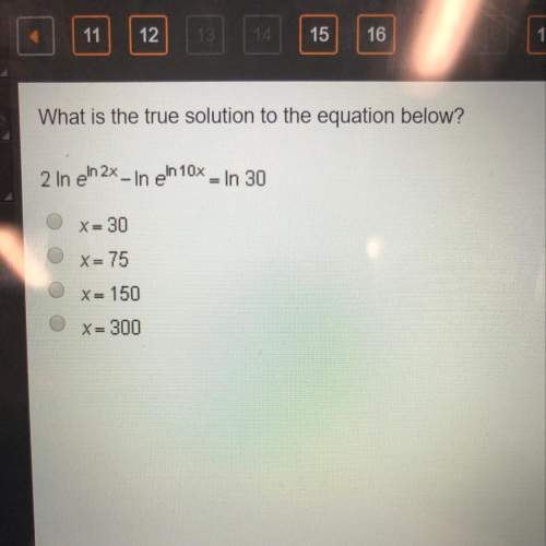 What is the true solution to the equation below?