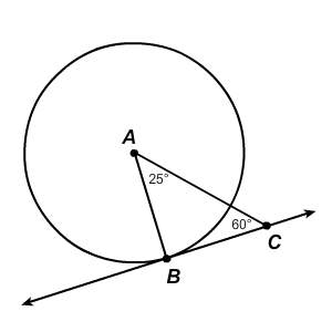 Which statement about bc←→ is correct?  bc←→ is a tangent line because △abc is a right t