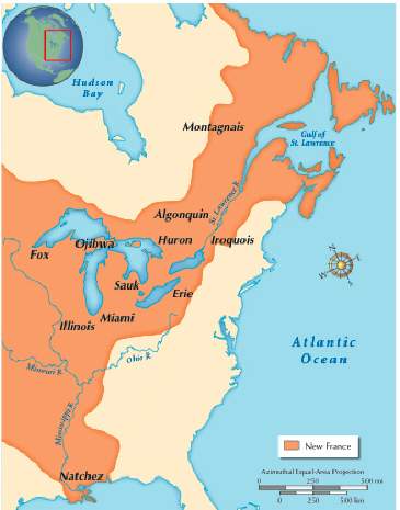 The french came to the americas primarily to:  use the map and your knowledge of social