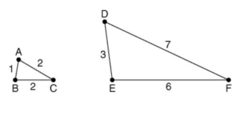 Which proportions show that the triangles are not similar?