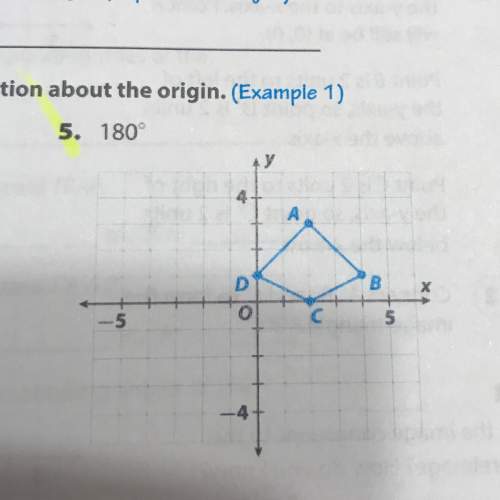 Draw the image of the figure after the given rotation about the origin