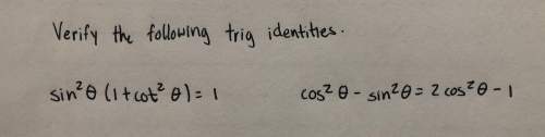 Verify the following trig identities.