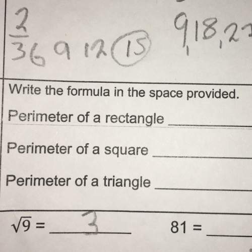 Write the formula in the space provided  (look at picture)
