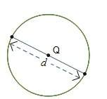 Circle q has a circumference of approximately 50 centimeters. what is the ap