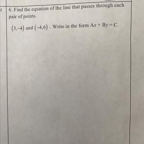 How do i find the equation of the line?