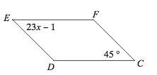 Properties of parallelograms find x.