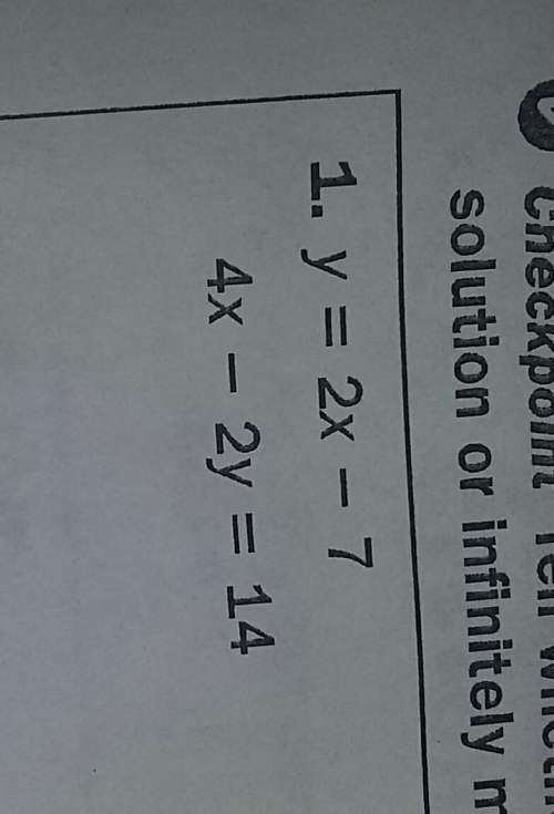 How do you do this y=2x-7 4x-2y=14