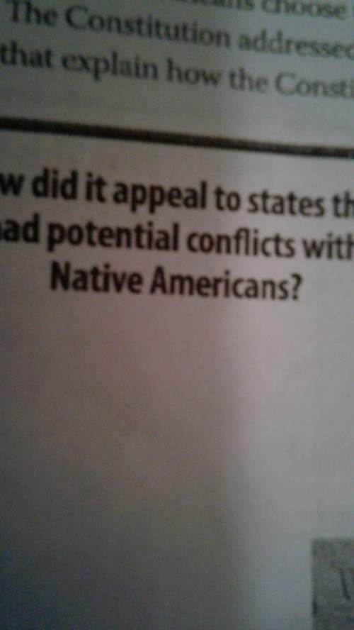 How did it appeal to states that had potential conflicts with native american