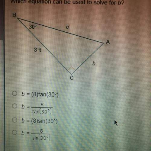 Which equation can be used to solve for b?