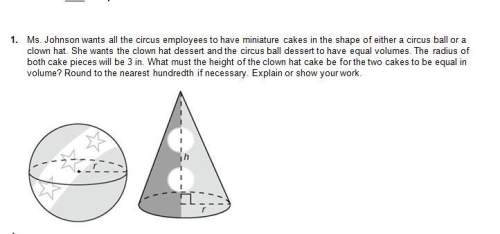 Need 1. ms. johnson wants all the circus employees to have miniature cakes in the shape