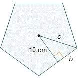 Aregular pentagon is shown. what is the measure of the radius, c, rounded to the nearest