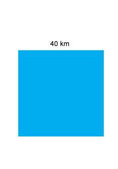 What is the area of this square?  a. 160 km b. 160
