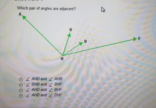 What pair of angles are adjacent