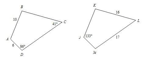 The two figures below are congruent. find the measure of the angle that isn't labeled on either figu