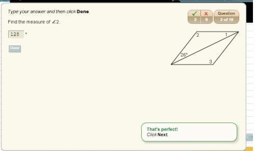 Find the measure of angle 2 correct answer is 2