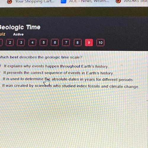 Which best describes the geologic time scale?