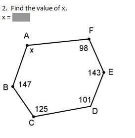 Ineed finding x for this problem (angles of polygons, image attached below).