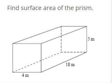 Find the surface area of this prism.