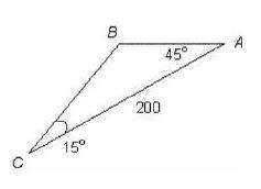 Find the length of segment ba. a) 163.3 b) 128.6