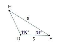 What is the area of triangle def? round to the nearest tenth of a square unit. 10.3 square un