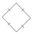 Classify the quadrilateral using the name that best describes it a: rhombus b: ;