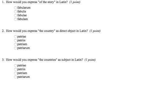 Latin  3 questions - 15 points