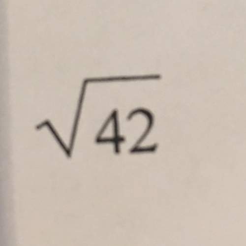 The square root of 42. the answer needs to be simplified. the problem must be solved by using perfec